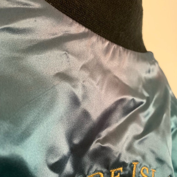 Vtg 90’s Mirage/Treasure Island Reversible Satin Bomber Jacket - Picture 10 of 10